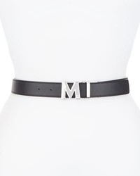 MCM Reversible Logo Belt Black