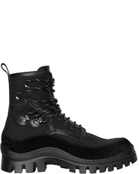 DSQUARED2 Canvas Leather Hiking Boots