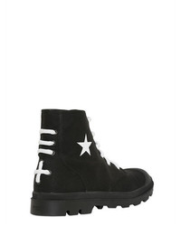 Givenchy Olympus Cotton Canvas Lace Up Boots
