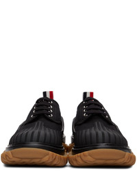Thom Browne Black Canvas Duck Boat Shoes