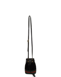 Gucci Black Mini Ophidia Bucket Bag