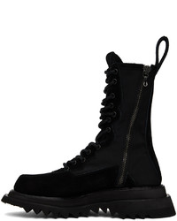 Julius Black Lace Up Combat Boots
