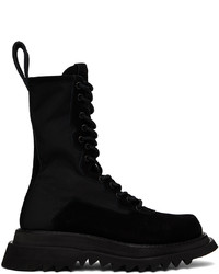 Julius Black Lace Up Combat Boots