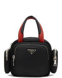 Prada Black Nylon Double Pocket Bag