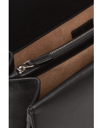 Gucci Dionysus Large Leather Appliqud Coated Canvas Shoulder Bag Black