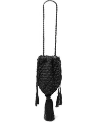 Nannacay Marina Tasseled Crocheted Shoulder Bag