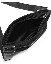 Prada Vela Flat Crossbody Bag Black, $650 | Neiman Marcus | Lookastic