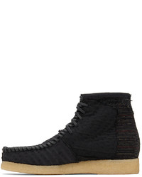 By Walid Embroidered Wool Anka Desert Boots