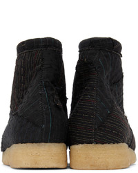 By Walid Embroidered Wool Anka Desert Boots