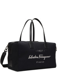 Ferragamo Black 1927 Signature Duffle Bag