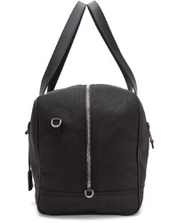 Moschino Black Canvas Couture Boston Duffle Bag