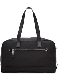 Moschino Black Canvas Couture Boston Duffle Bag