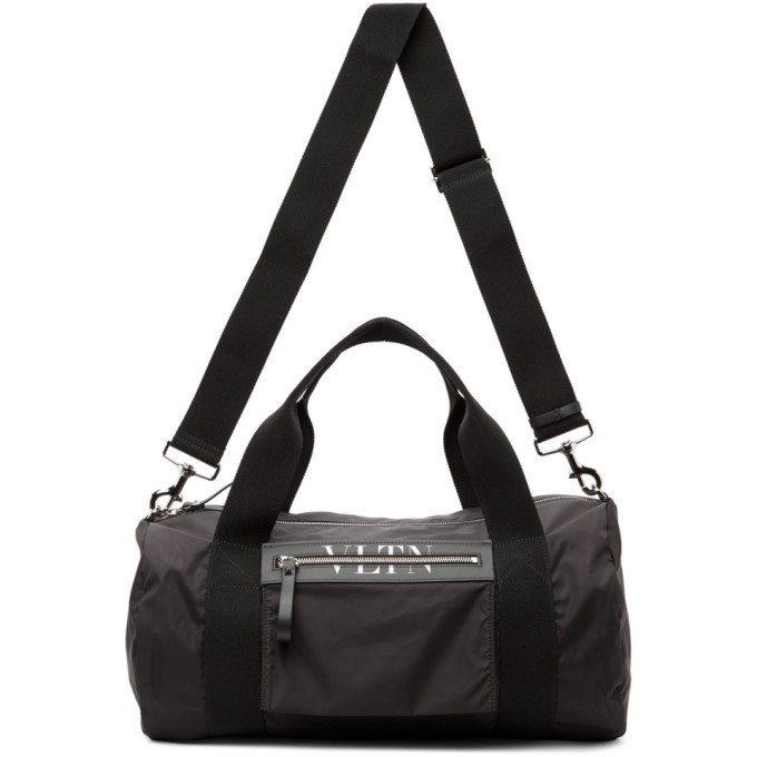 Valentino Black Garavani Vltn Medium Boston Duffle Bag, $1,425 | SSENSE ...