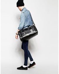 Asos Brand Leather And Nylon Carryall