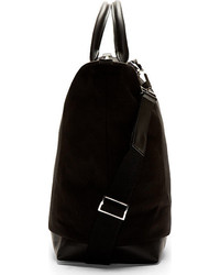 WANT Les Essentiels De La Vie Black Canvas Leather Hartsfield Weekender Bag