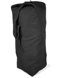 Black Canvas Duffle Bag