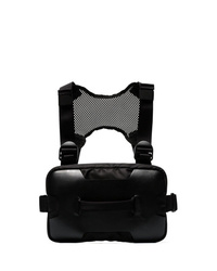 1017 Alyx 9Sm Black Chest Rig Leather And Mesh Bag