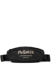 Alexander McQueen Black Logo Belt Pouch