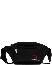 Balenciaga Black Medium Explorer Embroidered Belt Bag