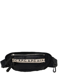 A.P.C. Black Mini Repeat Bum Bag