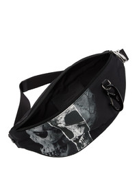 Alexander McQueen Black Oversized Harness Bum Bag