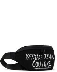 VERSACE JEANS COUTURE Black Zip Belt Bag
