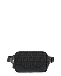Fendi Ff Logo Jacquard Belt Bag In Grey Black Palladium At Nordstrom