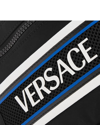 Versace Logo Appliqud Mesh Trimmed Nylon Belt Bag