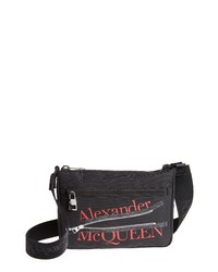 Alexander McQueen Zipper Logo Camera Bag In Blackred At Nordstrom