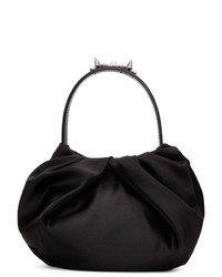 Simone Rocha Black Satin Pleated Bag