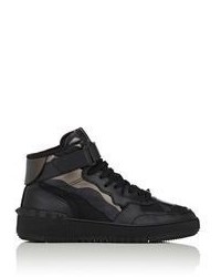 Black Canvas High Top Sneakers