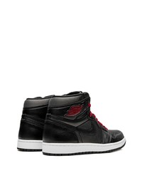 Jordan Air 1 Retro High Og Black Satingym Red Sneakers