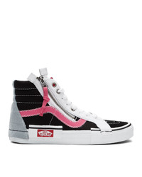 Vans Black And Pink Sk8 Hi Reissue Cap Sneakers