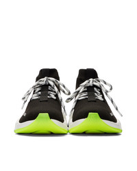Balenciaga Black And White Lace Up Speed Sneakers