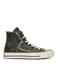 JW Anderson Black Converse Edition Glitter Chuck 70 High Sneakers