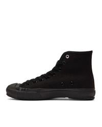 Ys Black High Cut Lace Up Sneakers