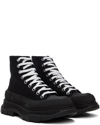 Alexander McQueen Black High Tread Slick Sneakers