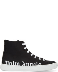 Palm Angels Black Logo High Top Sneakers