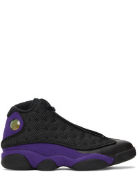 NIKE JORDAN Black Purple Air Jordan 13 Retro Sneakers