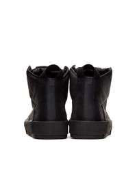 Boris Bidjan Saberi Black Waxed High Top Sneakers