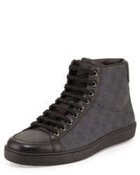 gucci high top sneakers black