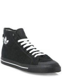 Adidas By Raf Simons High Top Canvas Sneakers