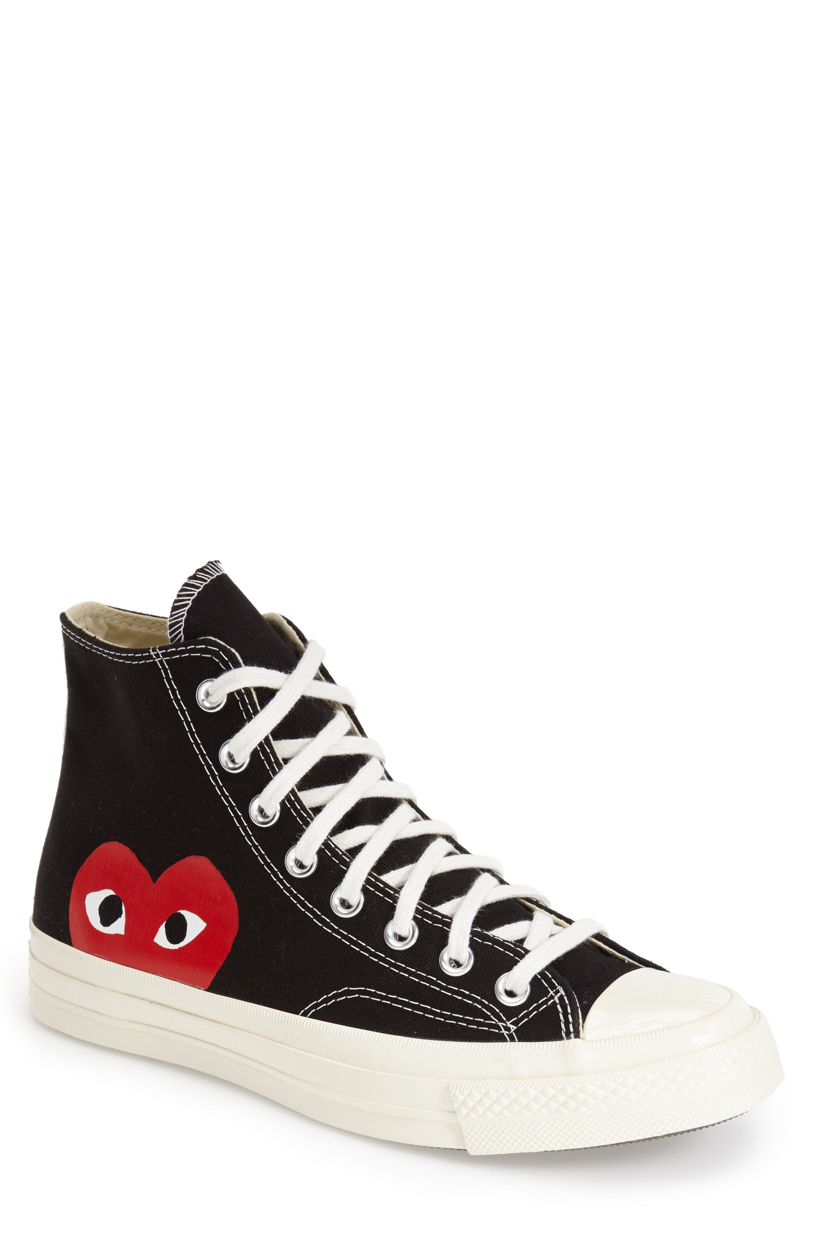 chuck taylors with hearts