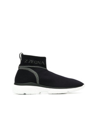 Z Zegna Sock Style Hi Top Sneakers