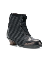 Munoz Vrandecic Striped Lace Up Ankle Boots