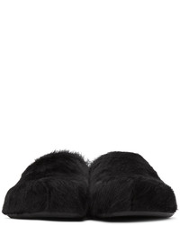 Marni Black Calf Hair Fussbett Loafers