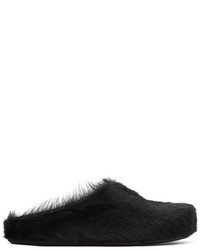Marni Black Calf Hair Fussbett Loafers