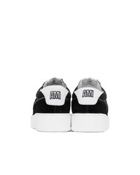 AMI Alexandre Mattiussi Black Ami De Coeur Low Top Sneakers