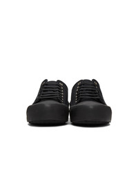 Jil Sander Black Canvas Sneakers