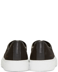 Common Projects Black Canvas Tournat Four Hole Sneakers
